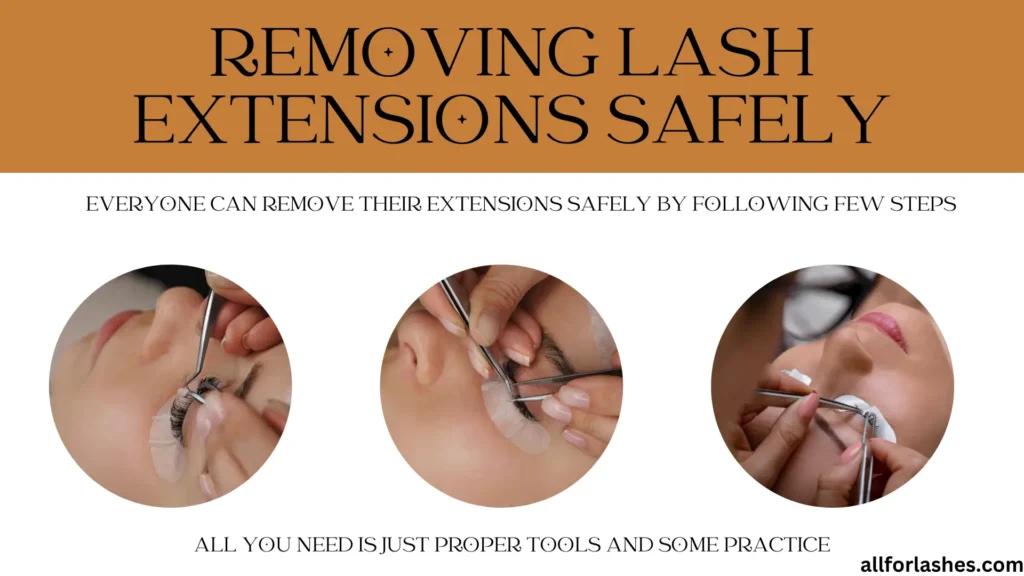 removing lash extensions